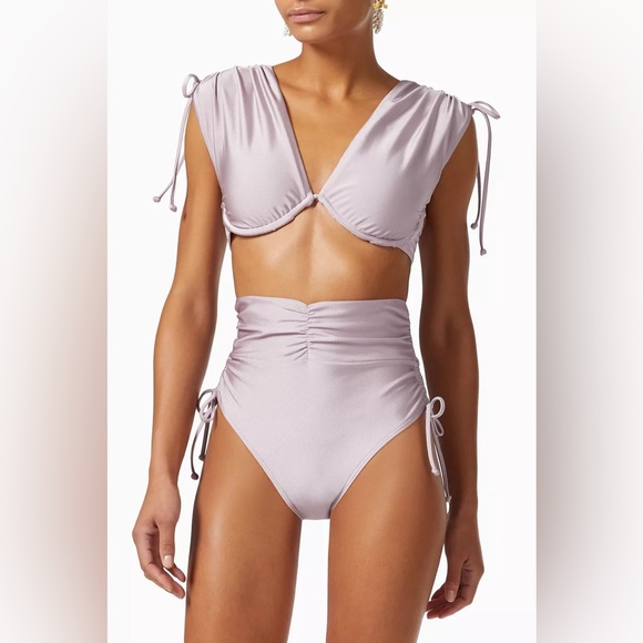 Andrea Iyamah | Swim | Menasa Bikini Top & Bottoms | Lilac - Picture 1 of 9